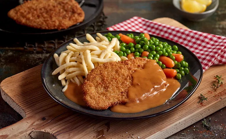 Schweineschnitzel in Rahmso&#223;e