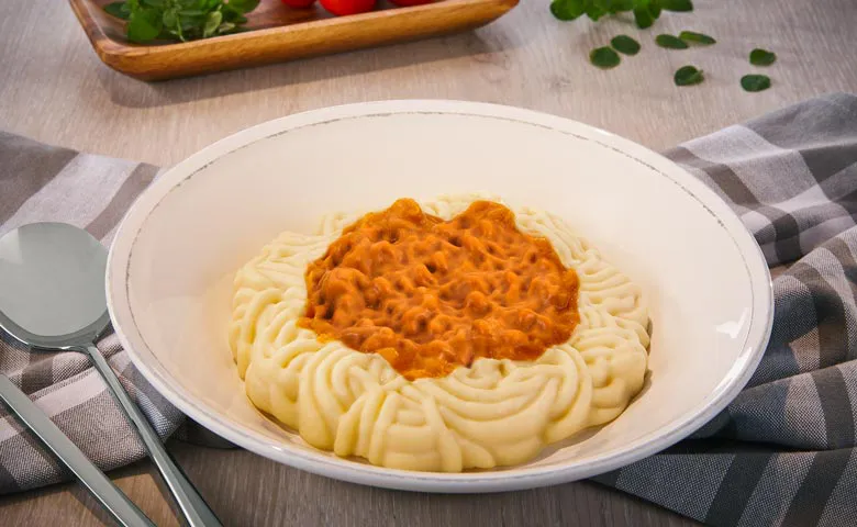 P&#252;rierte Spaghetti mit Tomatenso&#223;e &#224; la Napoli